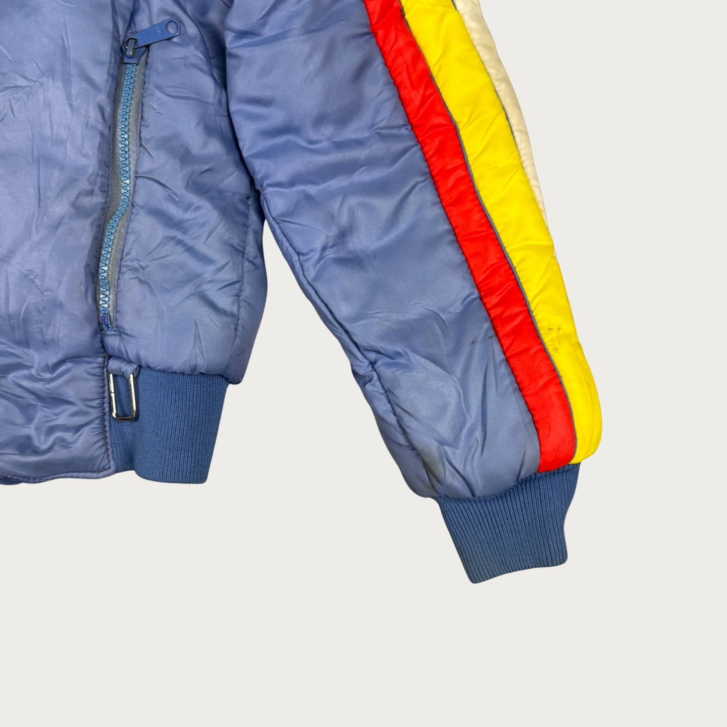(M) 80s Color Block Puffer Jacket