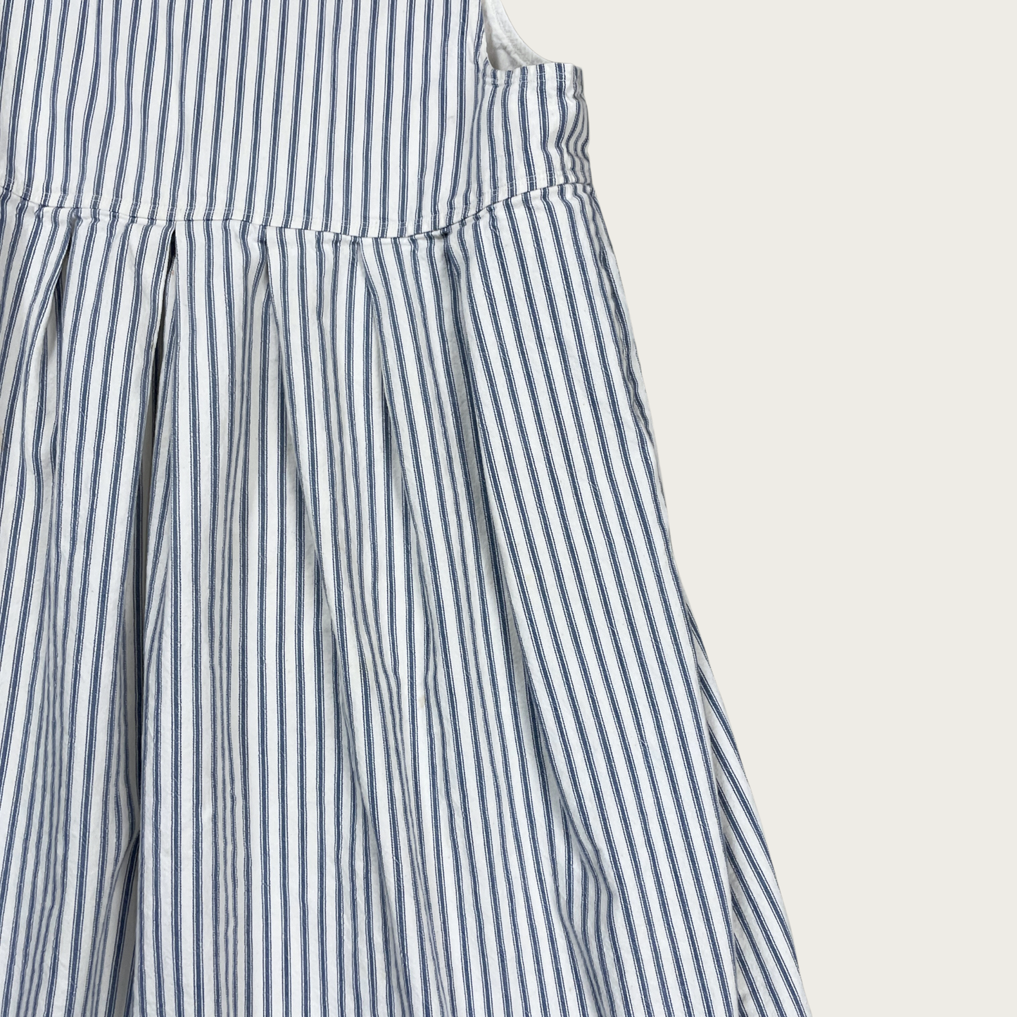 (L/XL) Blue Striped Pinafore Dress