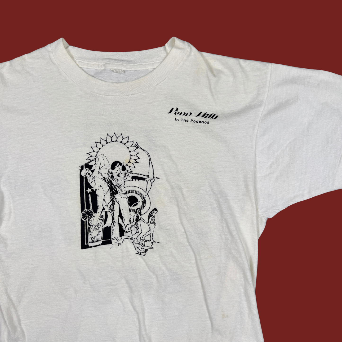 (M) 70s Rare Penn Hills In The Poconos Resort Tee