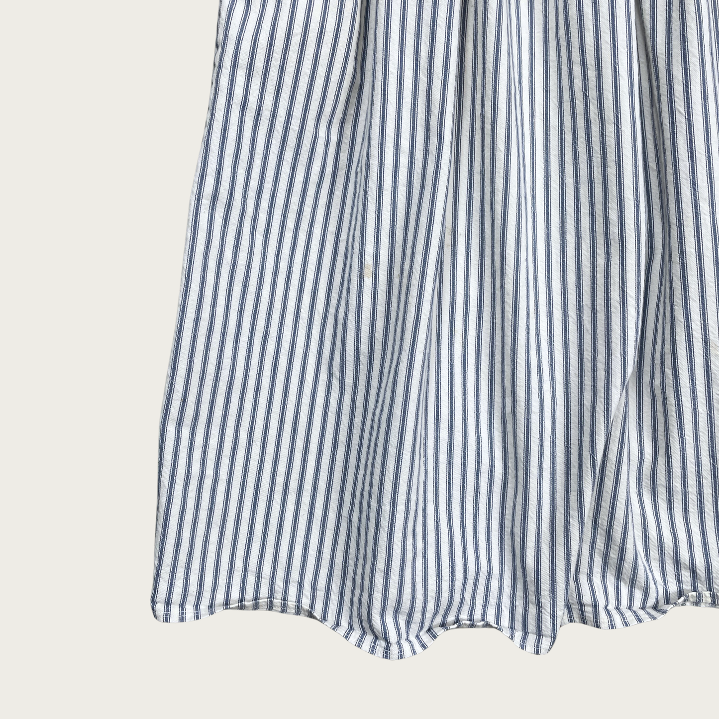 (L/XL) Blue Striped Pinafore Dress