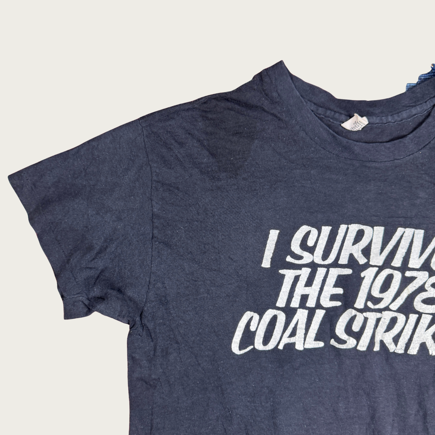 (M/L) 70s/80s "I Survived The 1978 Coal Strike" Tee