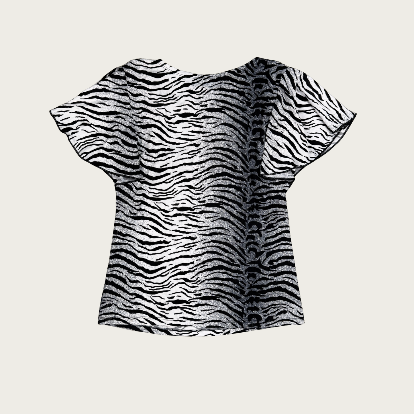 (S/M) Tiger Print Cowl Neck Top