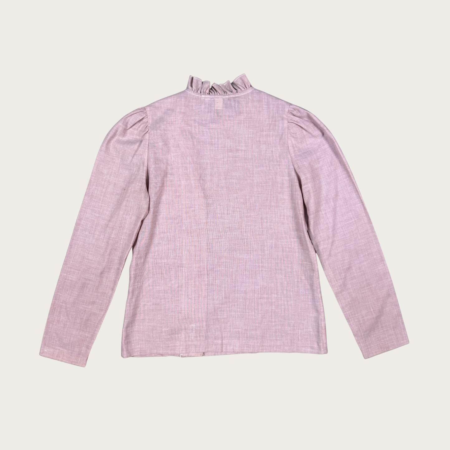 (M) 70s Mauve Ruffle Blouse