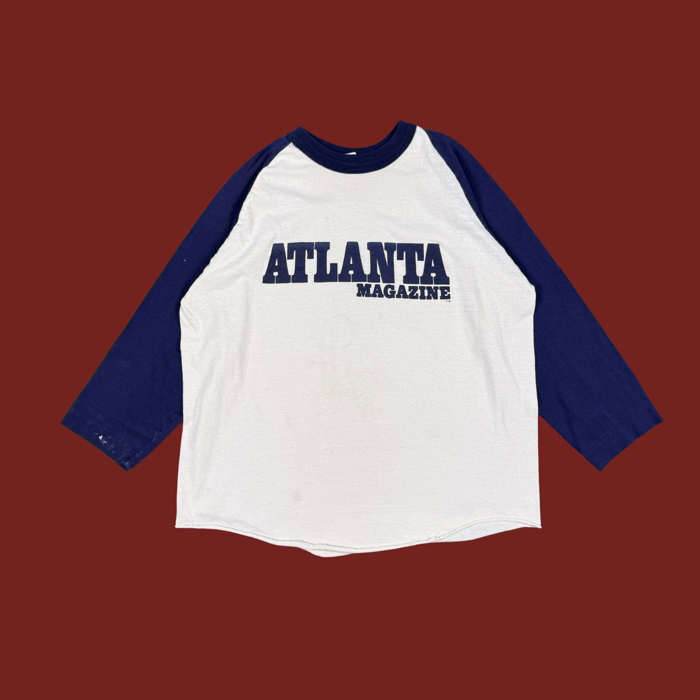 (M/L) 70s/80s Atlanta Magazine Baseball Tee