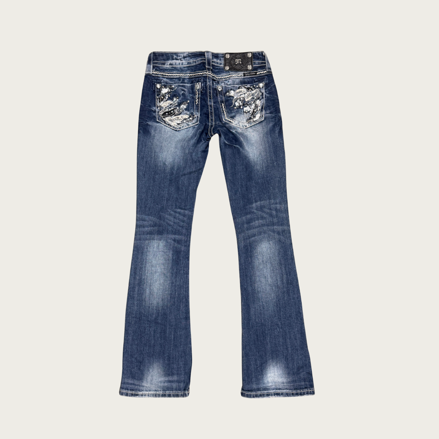 (27") Y2K Miss Me Low Rise Bootcut Jeans