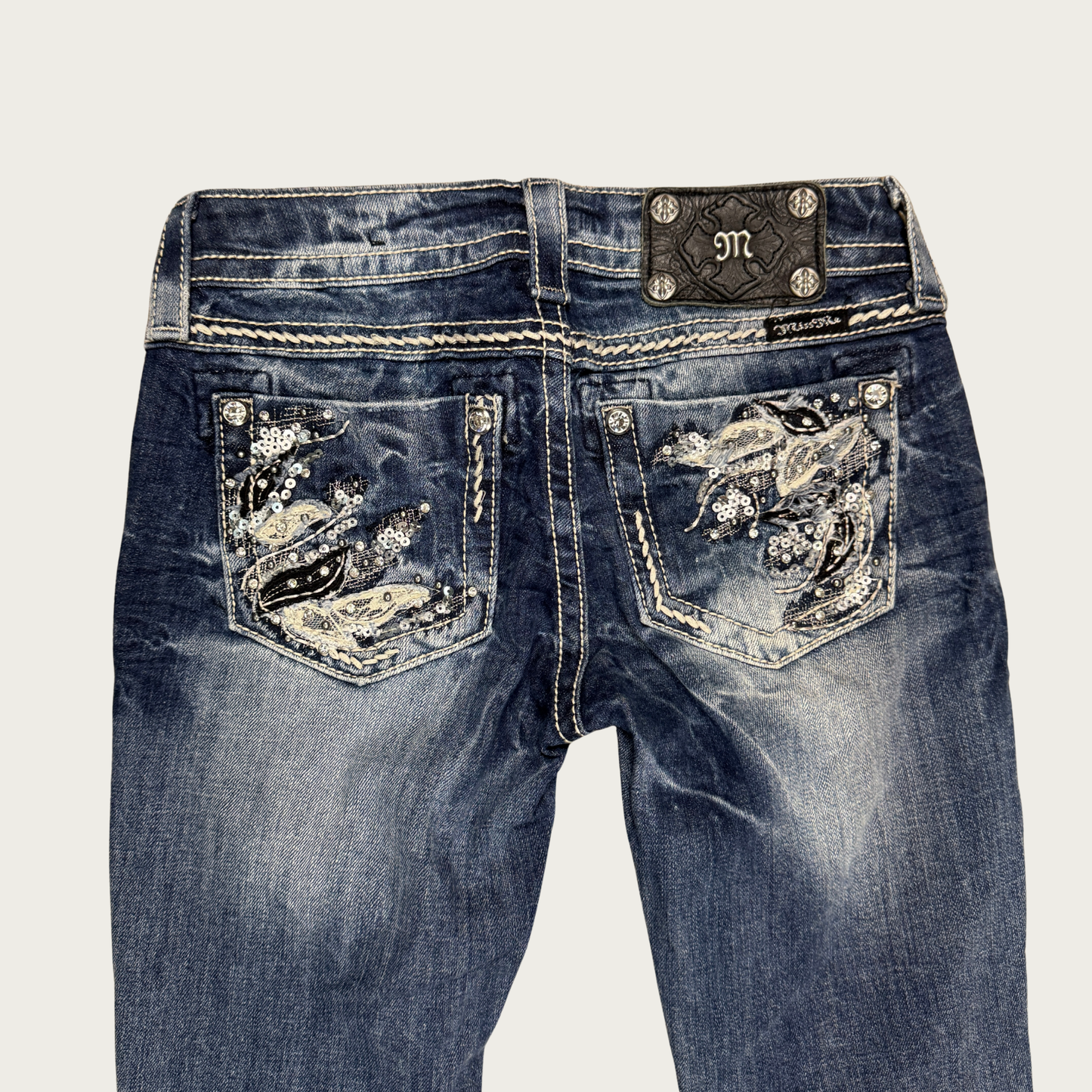 (27") Y2K Miss Me Low Rise Bootcut Jeans