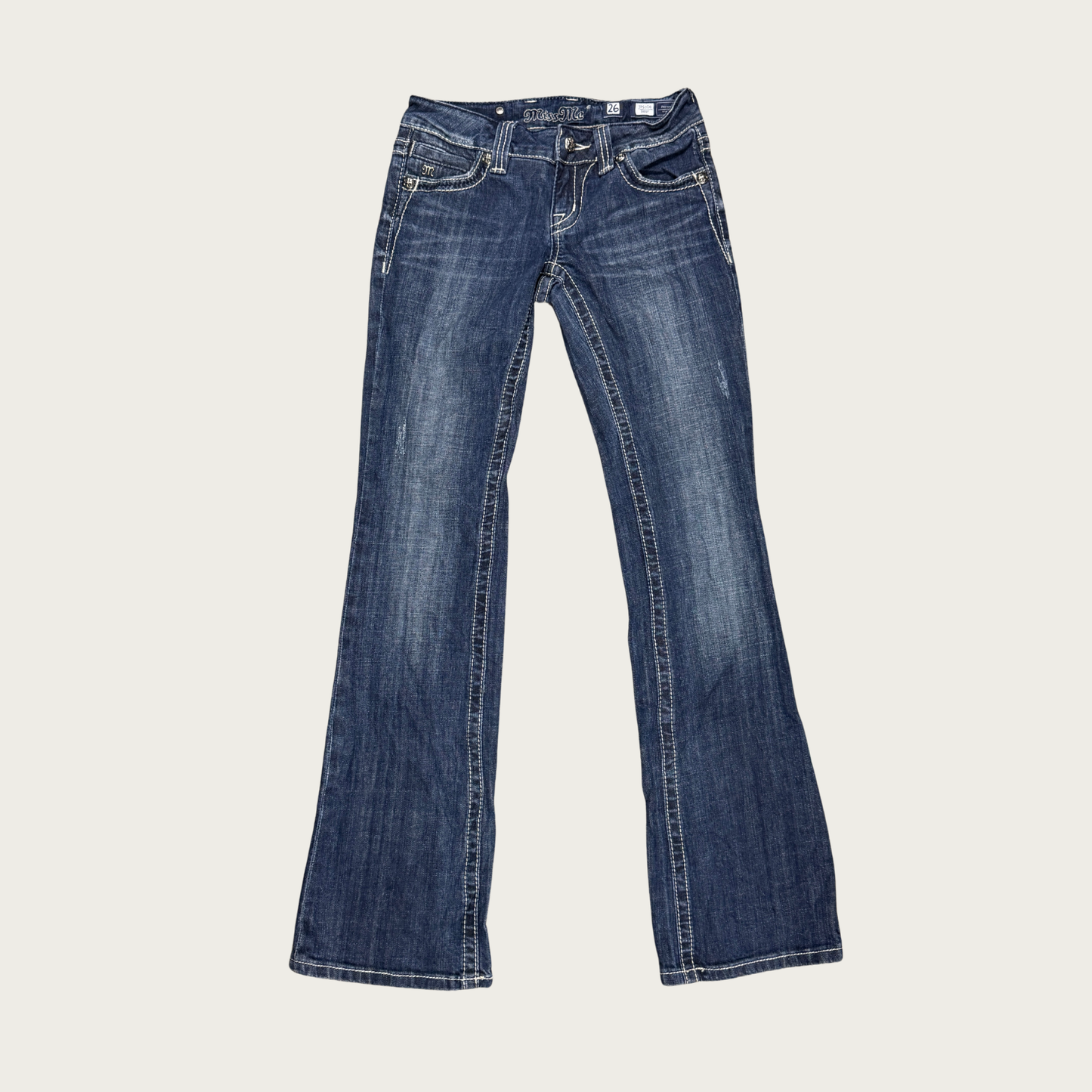 (28") Y2K Miss Me Low Rise Bootcut Jeans