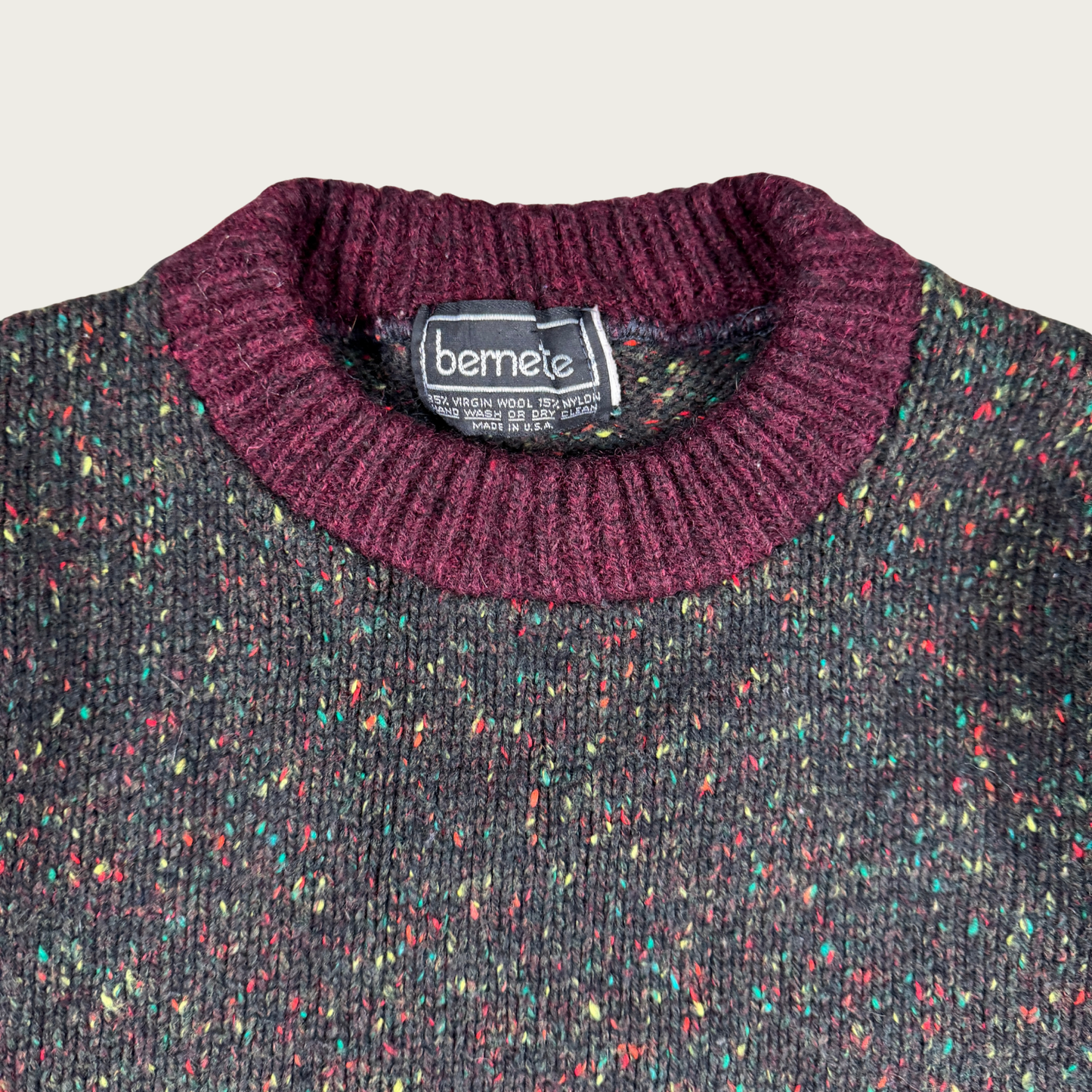 (S/M) 70s/80s Multicolor Marled Knit Sweater