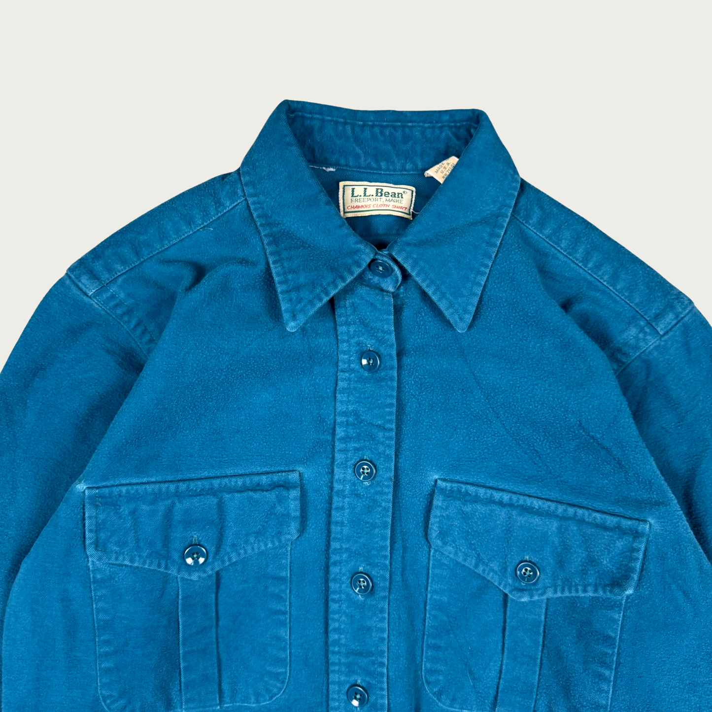 (M) L.L. Bean Teal Chamois Cloth Shacket