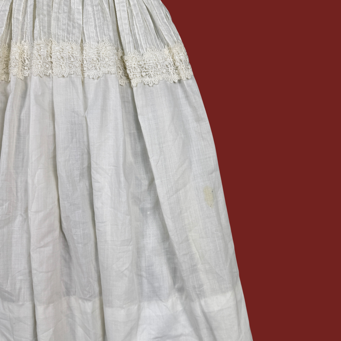 (XXS/XS) 60s/70s White Midi Dress
