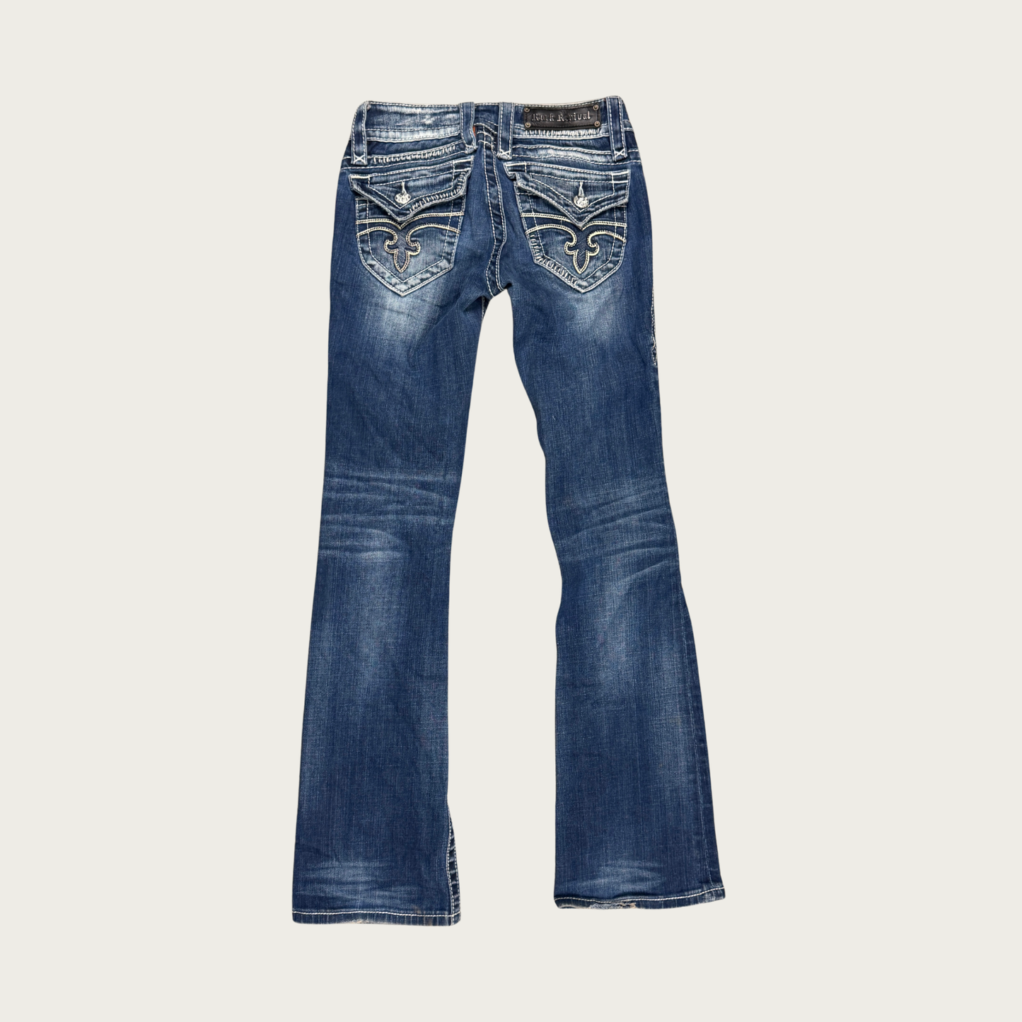 (27") Y2K Rock Revival Low Rise Bootcut Jeans