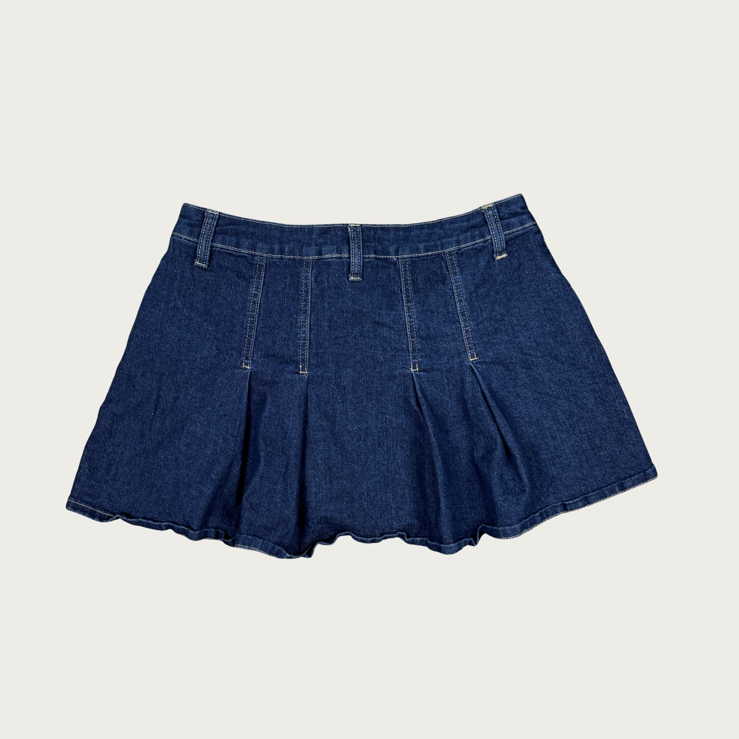 (M/L) Dark Wash Denim Mini Skirt