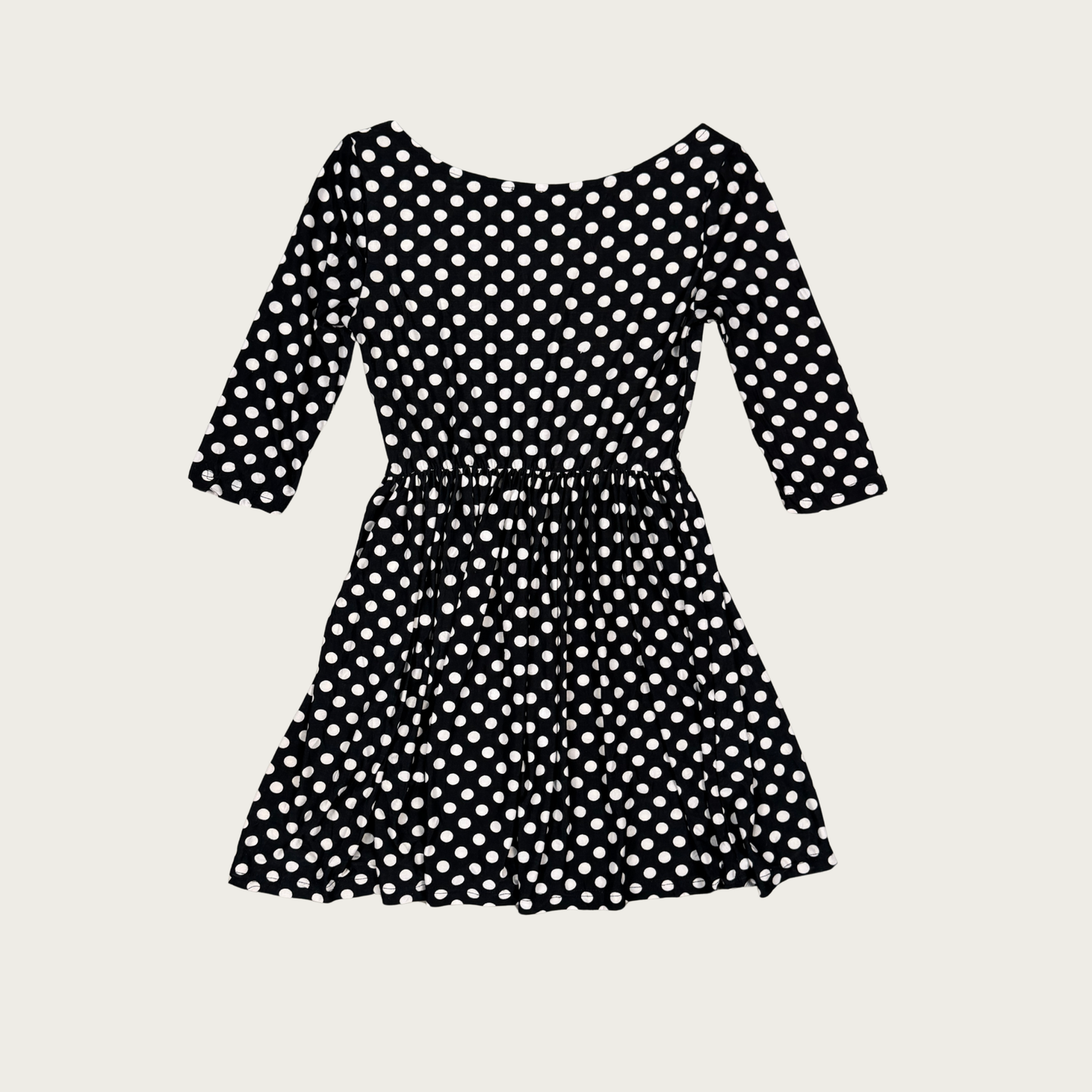 (S/M) Y2K Boatneck Polka Dot Dress