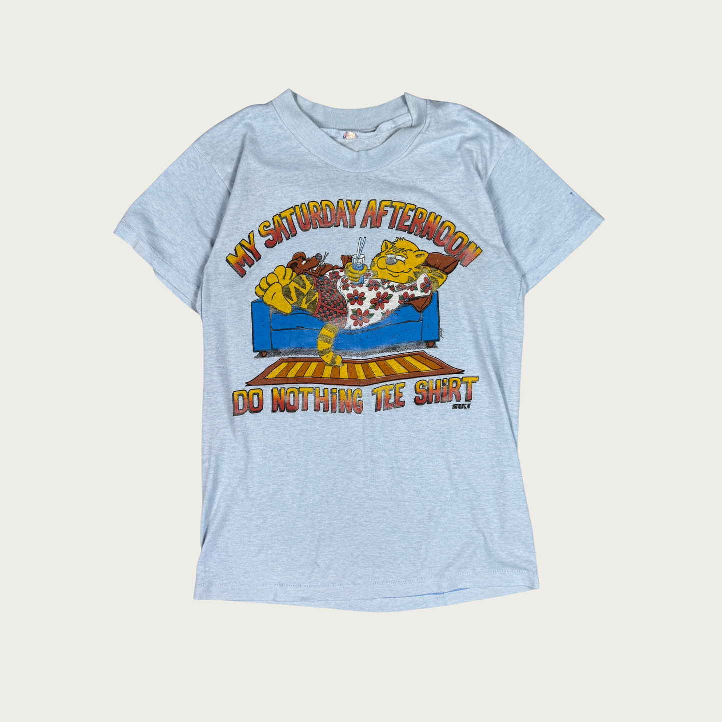 (M) 70s/80s "My Saturday Afternoon Do Nothing Tee Shirt" Tee