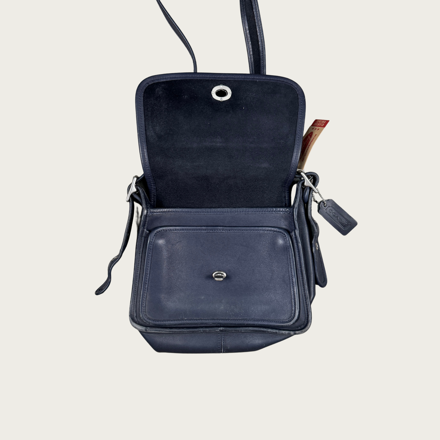 Vintage Coach Navy Rambler's Legacy Bag