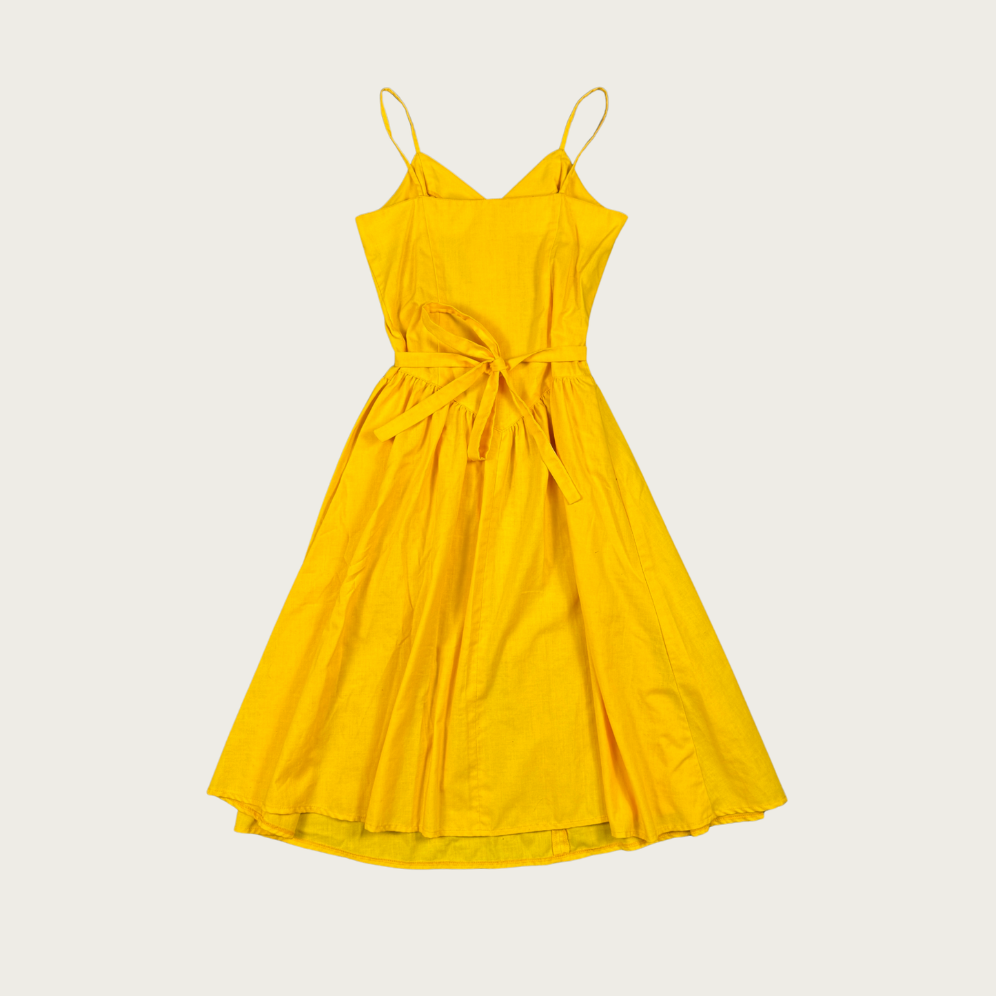 (XS/S) 80s/90s Yellow Midi Dress