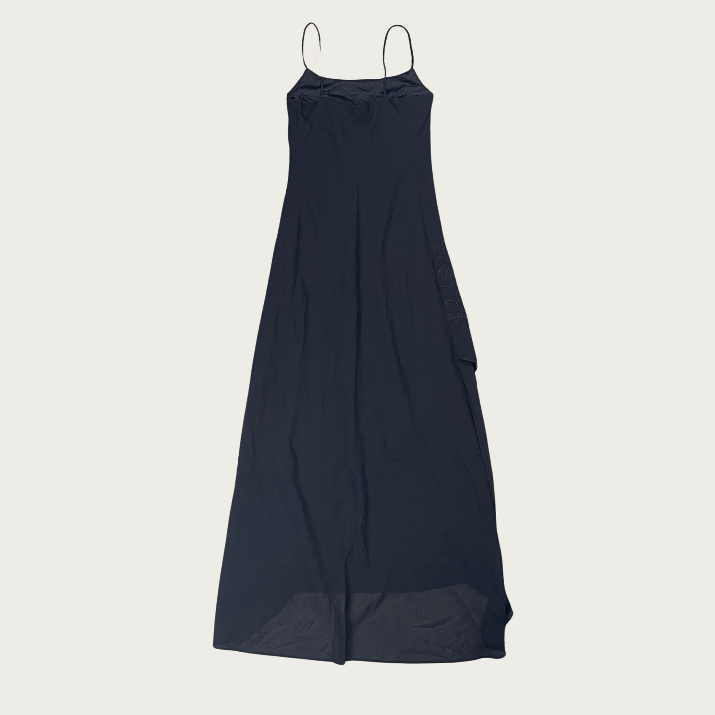 (S) 90s/Y2K Black Beaded Evening Gown