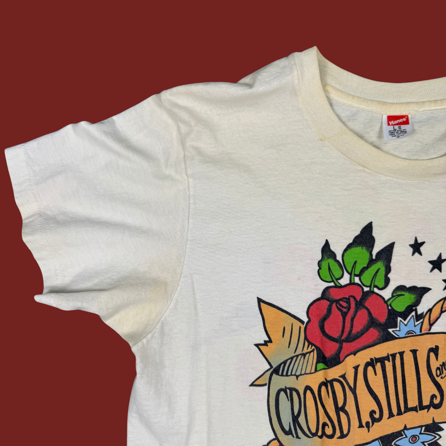 (L) Crosby, Stills & Nash "Live It Up" 1990 World Tour Tee