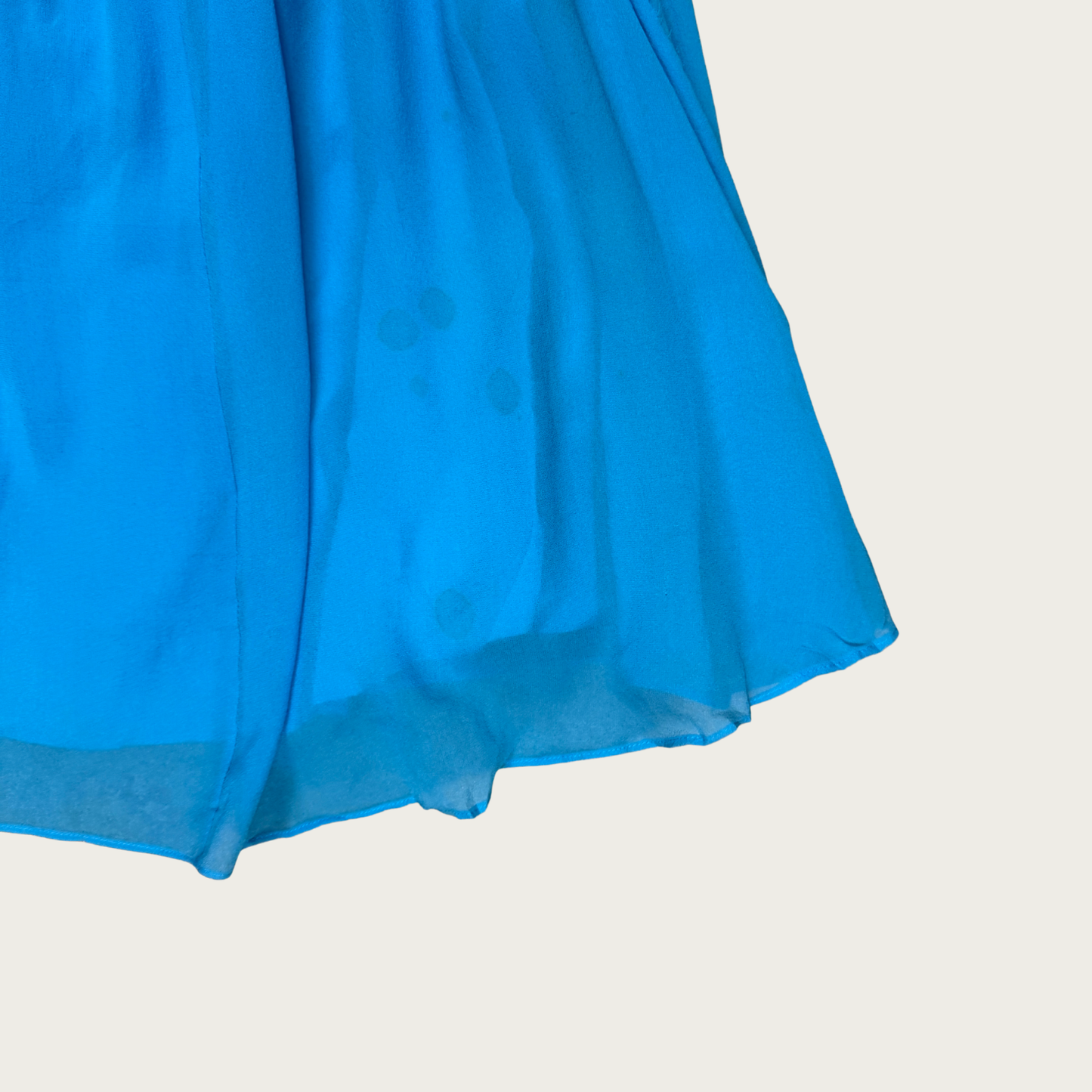 (S) Y2K Blue Silk Backless Beaded Midi Dress