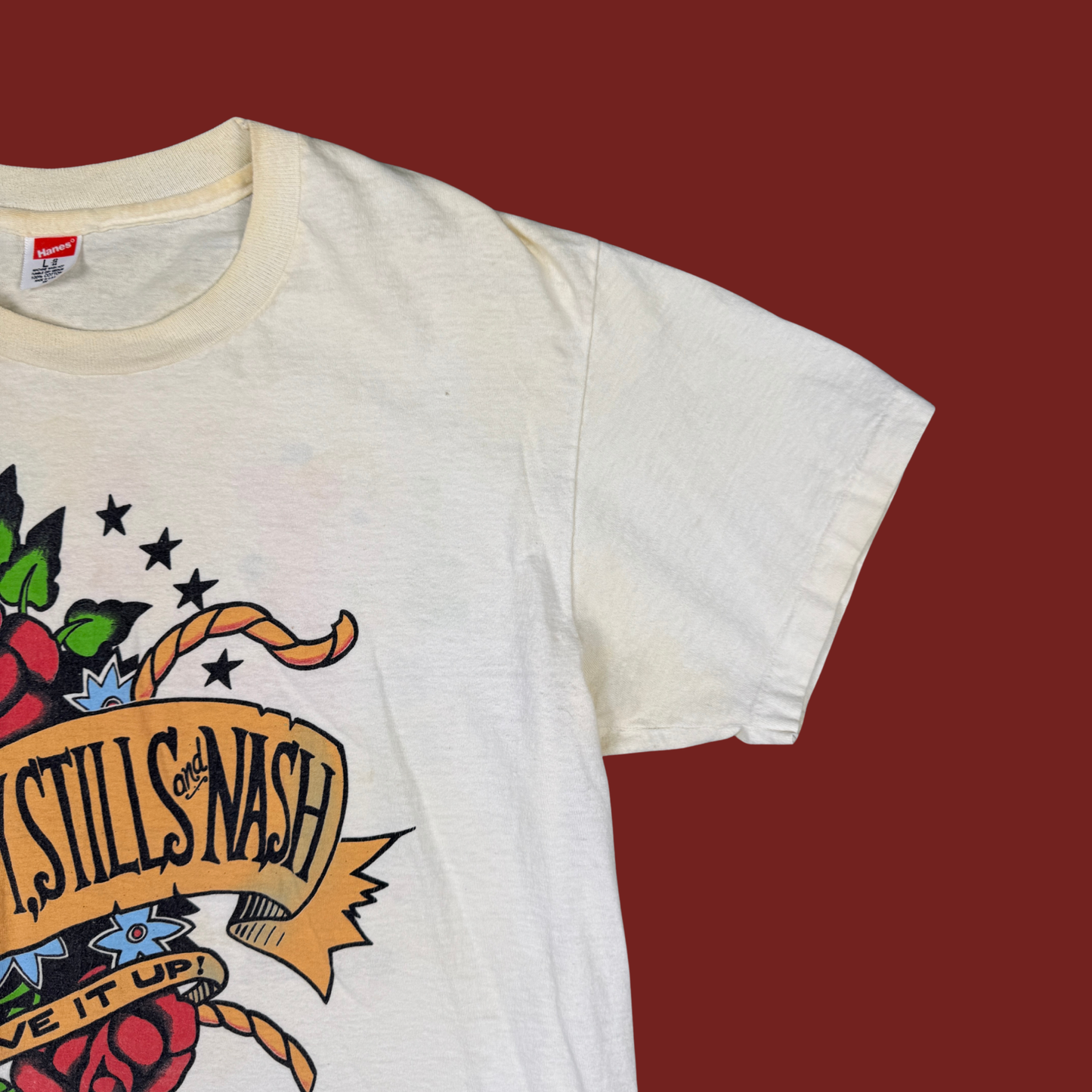(L) Crosby, Stills & Nash "Live It Up" 1990 World Tour Tee