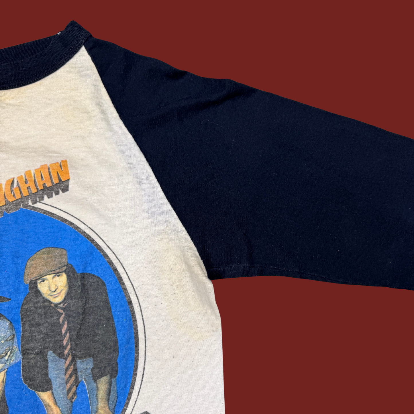 (S) 80s Stevie Ray Vaughan & Double Trouble Raglan Tee