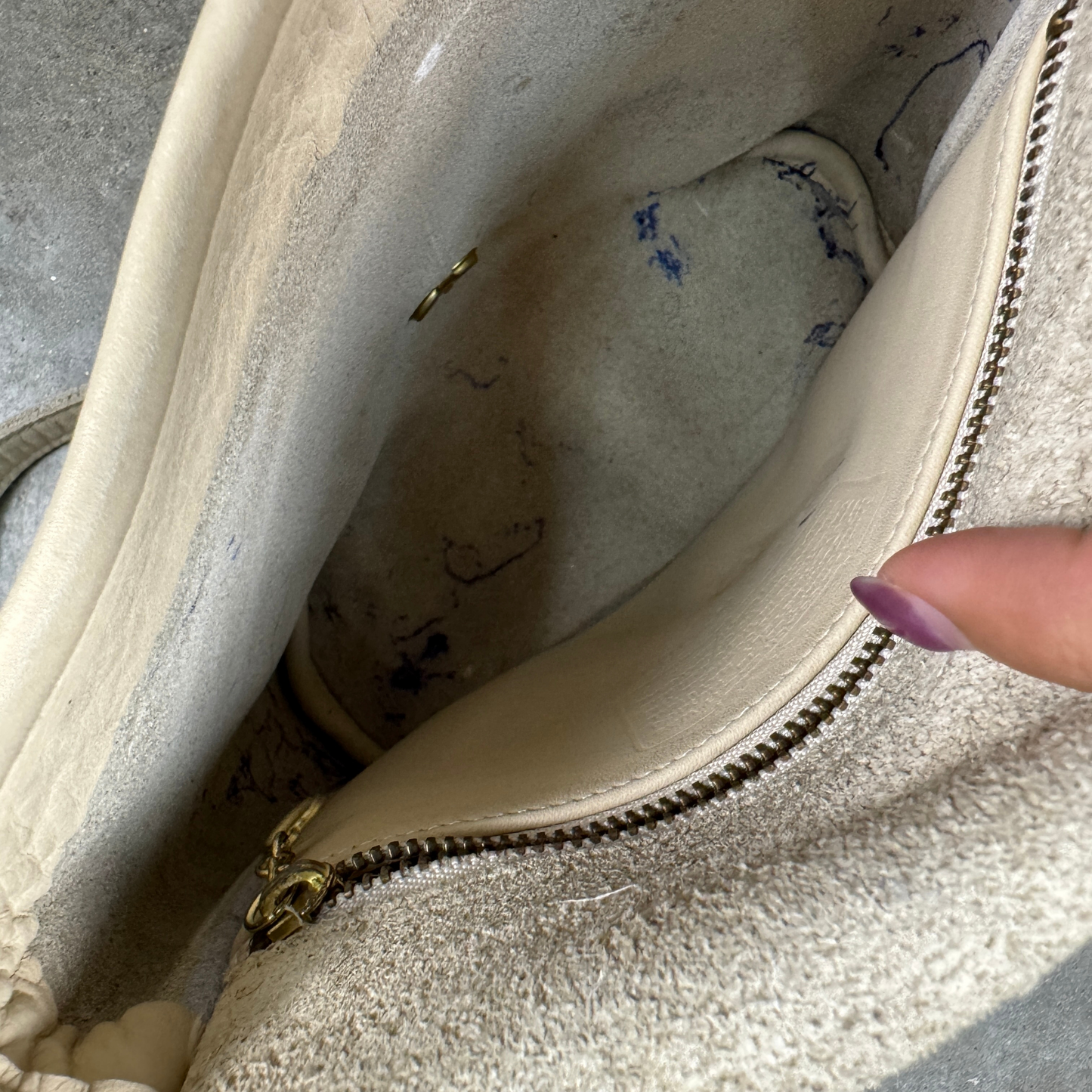 Vintage Coach Cream Companion Bag