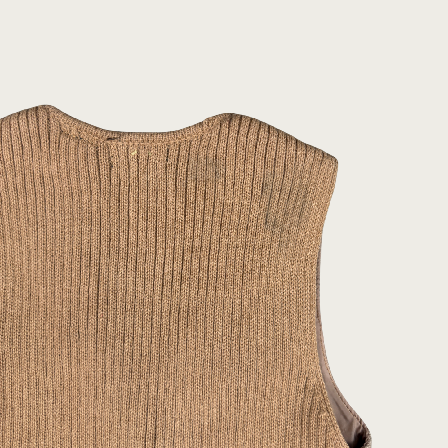 (M) 90s/Y2K Tan Suede and Knit Vest