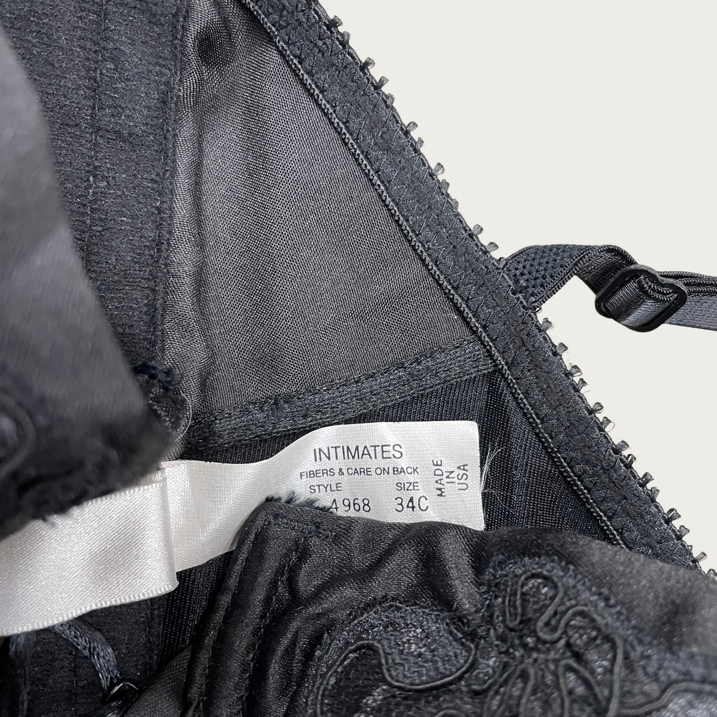 (34C) Christian Dior Black Embroidered Lace-Up Corset Bustier
