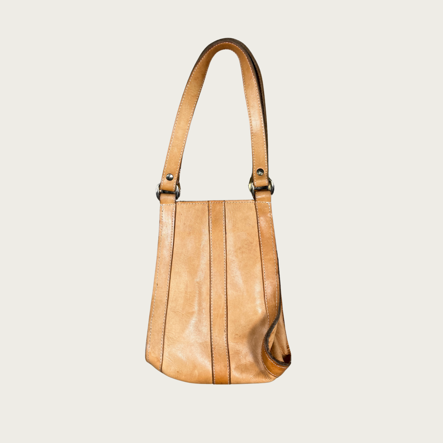 Tan Genuine Leather Artisan Shoulder Bag