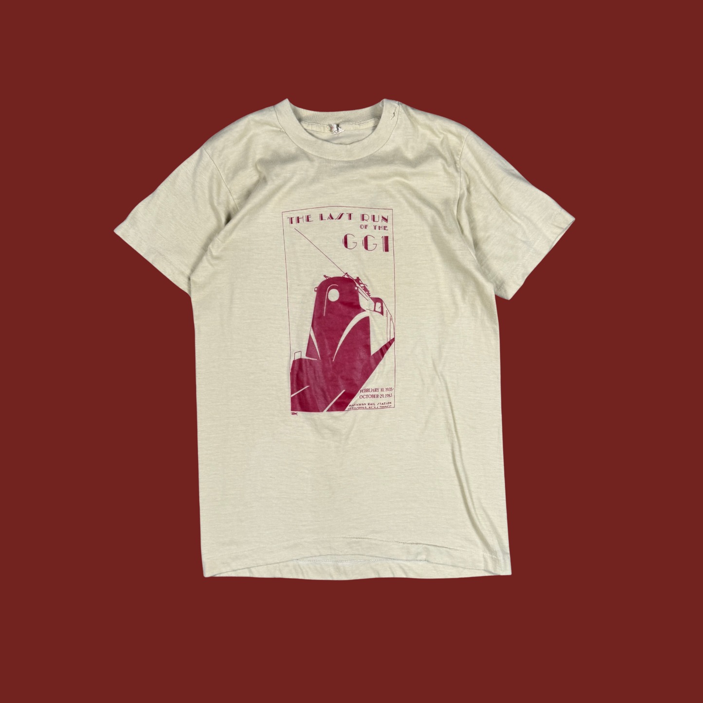 (S) 80s "The Last Run of the GG1" Transit Tee