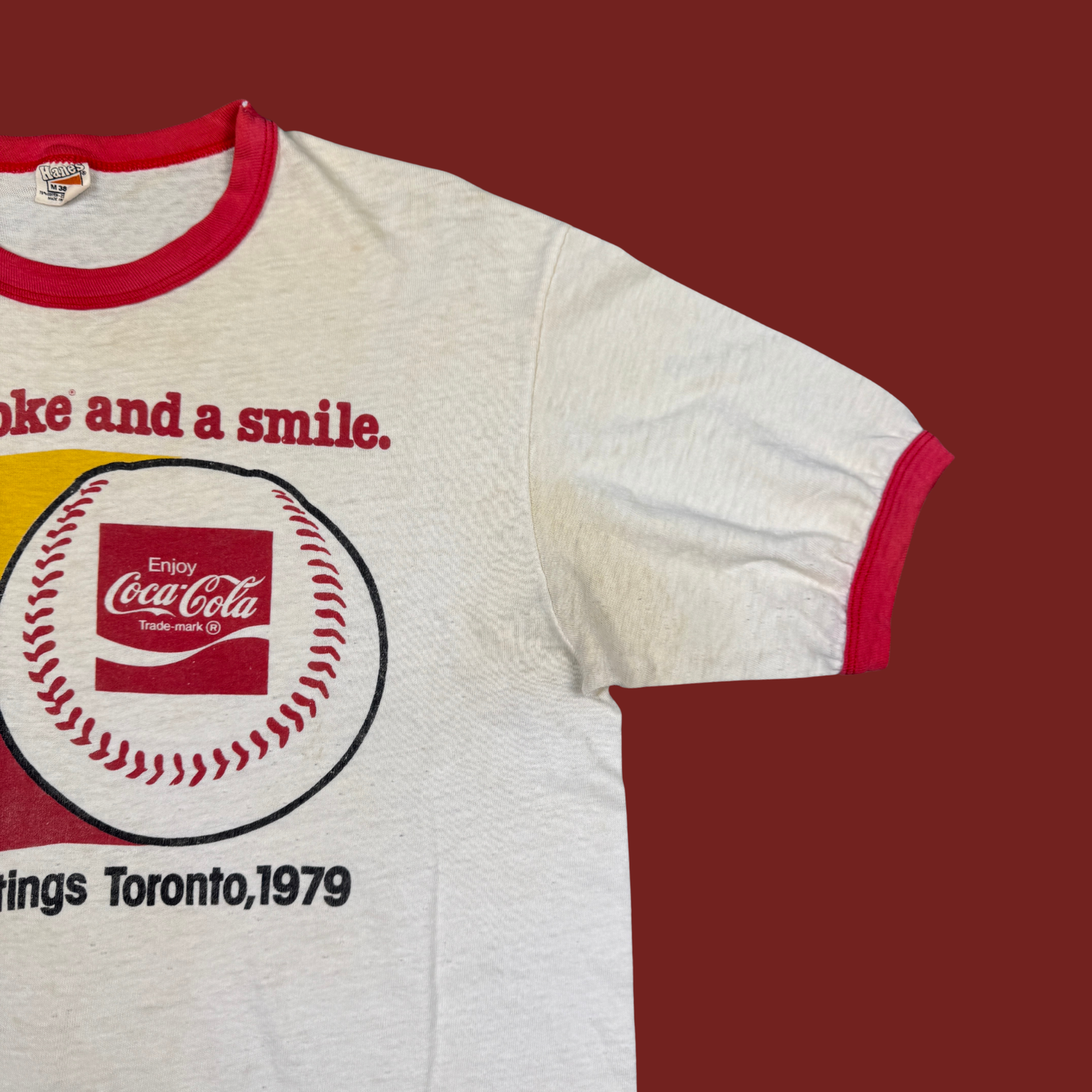 (M) 1979 Coca Cola Toronto Ringer Tee