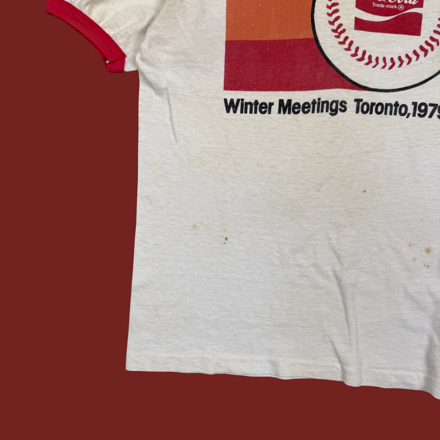 (M) 1979 Coca Cola Toronto Ringer Tee