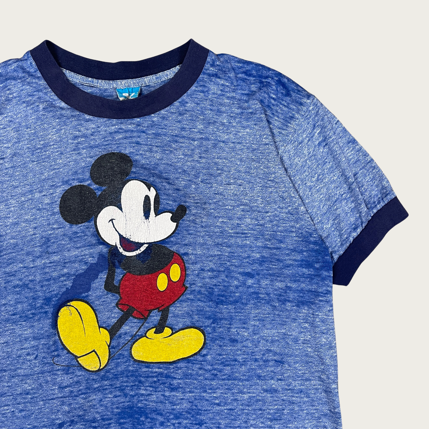 (L) Mickey Mouse Burnout Ringer Tee