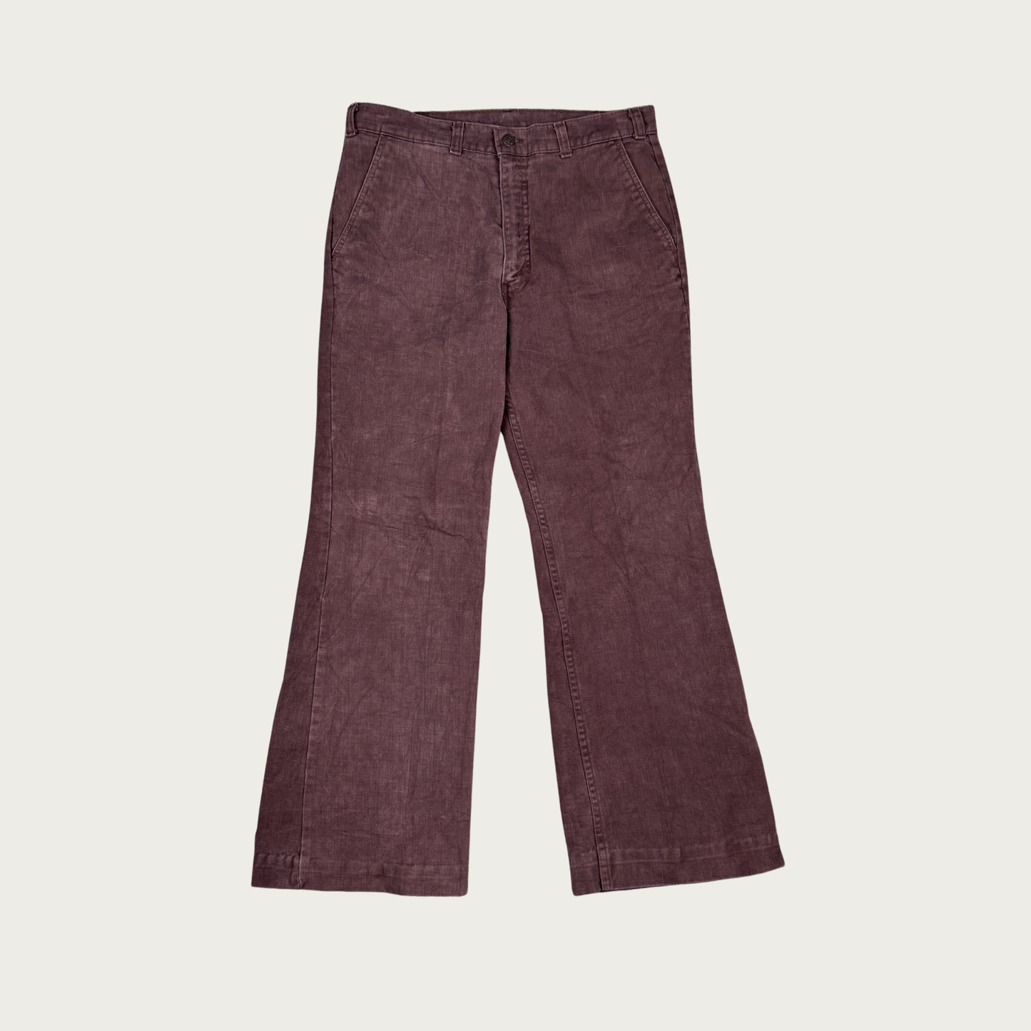 (34") 70s "Movin' On" Levi's Brown White Tab Wide Leg Flares
