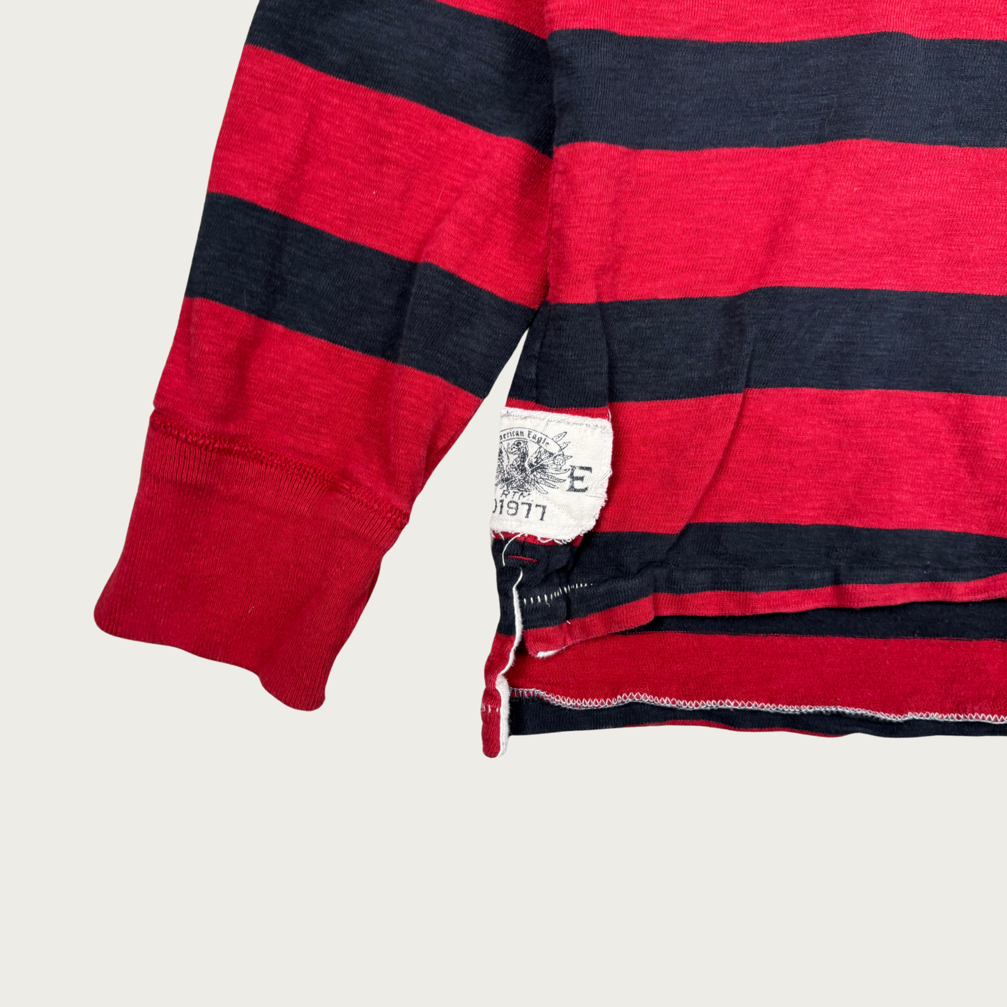 (XL) Y2K Red/Black Rugby Shirt