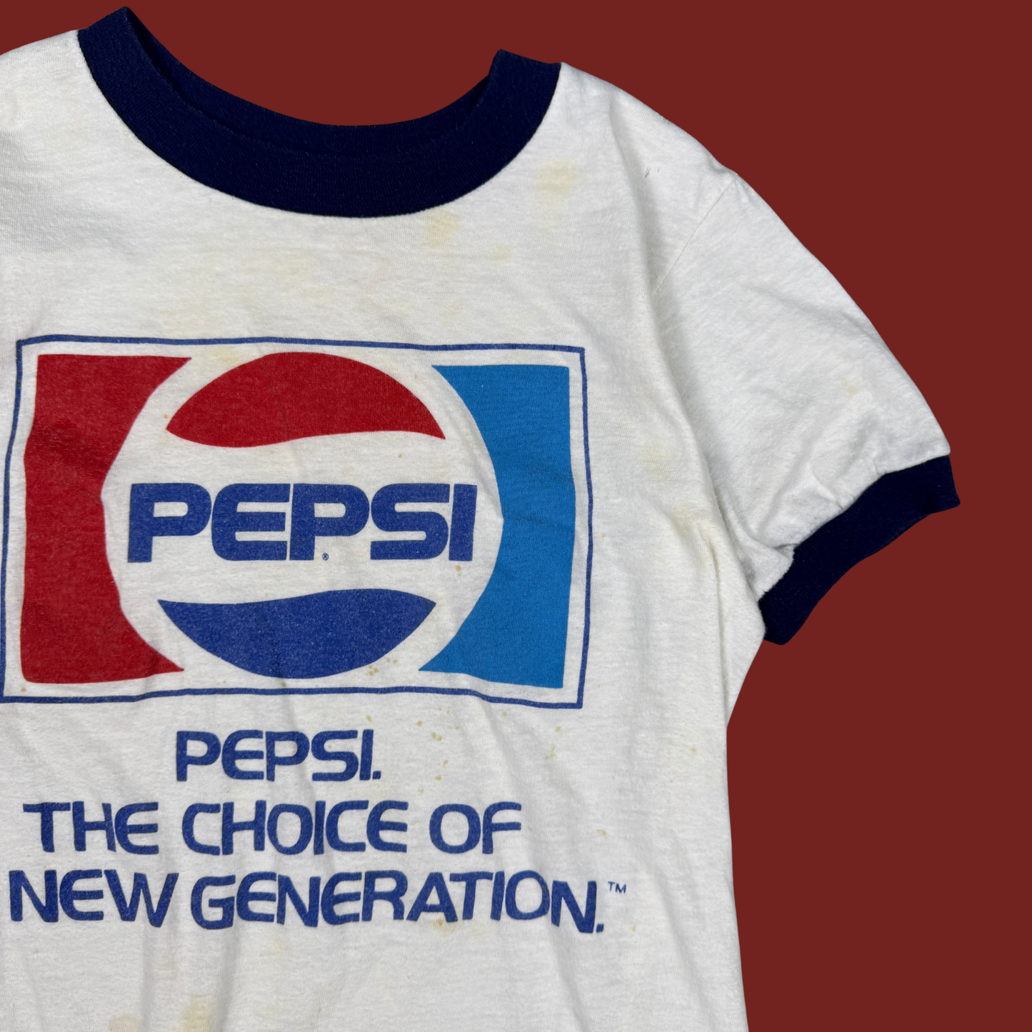 (S) 80s Pepsi Ringer Baby Tee