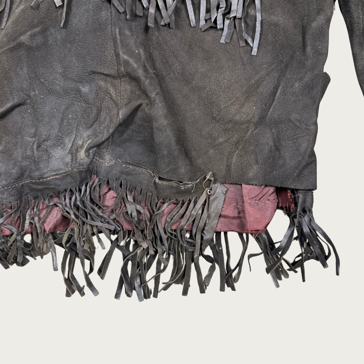 (M) 70s Brown Suede Fringe Jacket