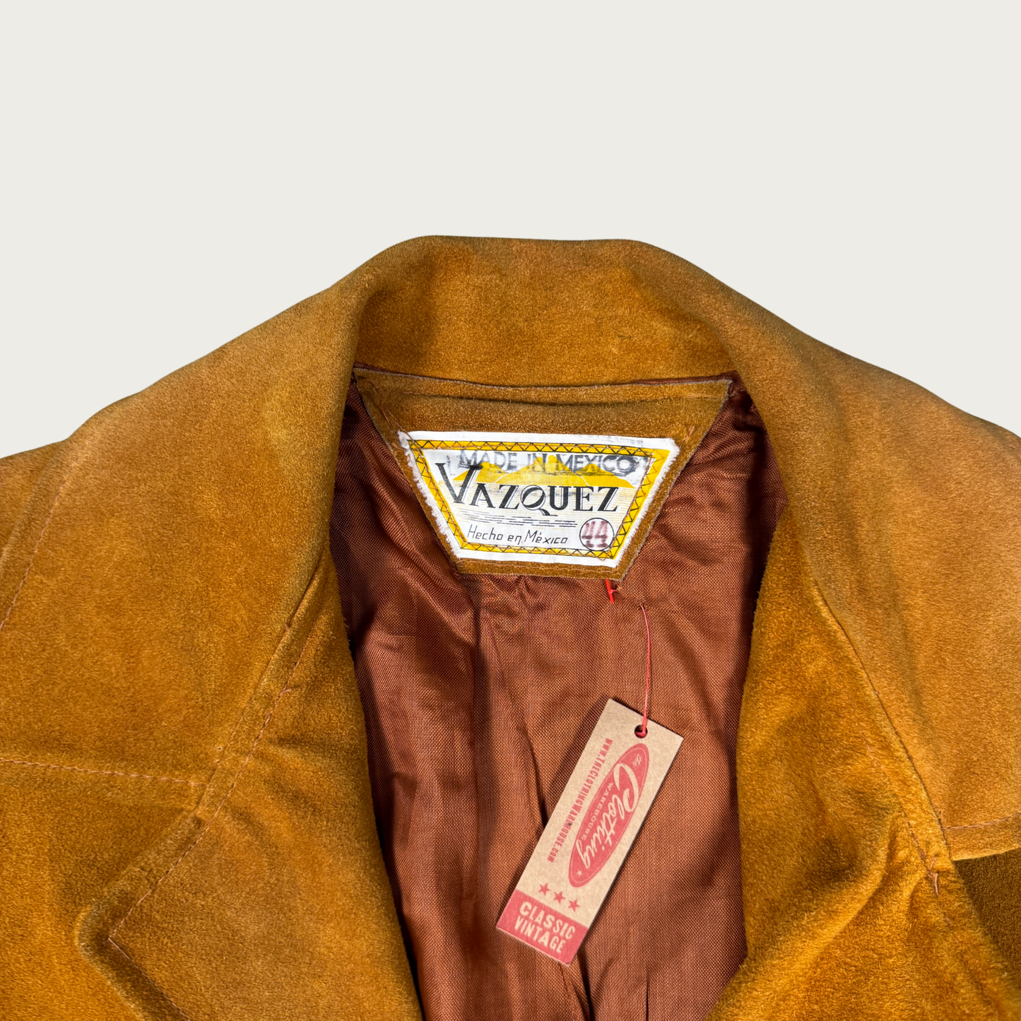 (XL) 70s Suede Fringe Leather Jacket