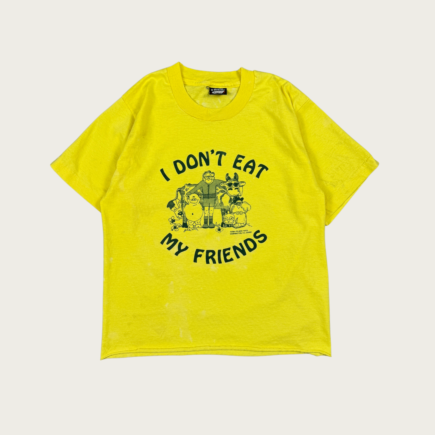 (M) 80s "I Don't Eat My Friends" Cropped Tee