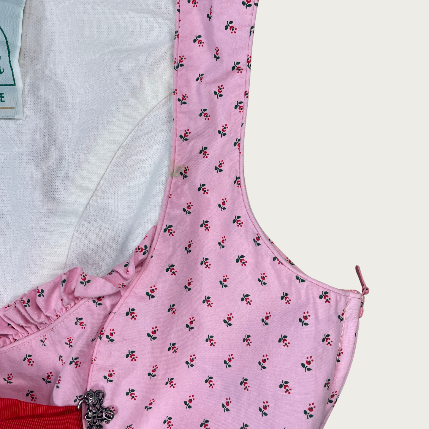(M) Pink Austrian Floral Dirndl Dress