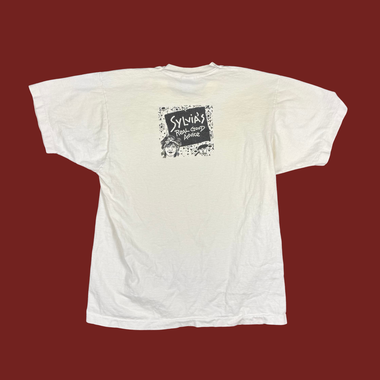 (XL) 80s Sylvia's Real Good Advice Cat Tee