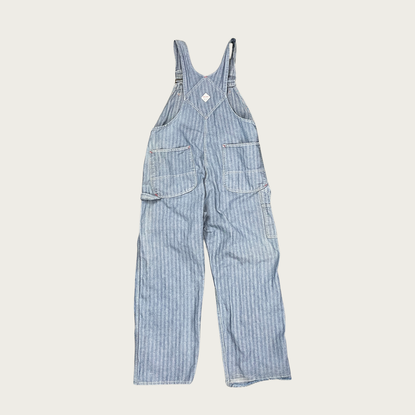 (39x28") Big Mac Pinstripe Denim Overalls