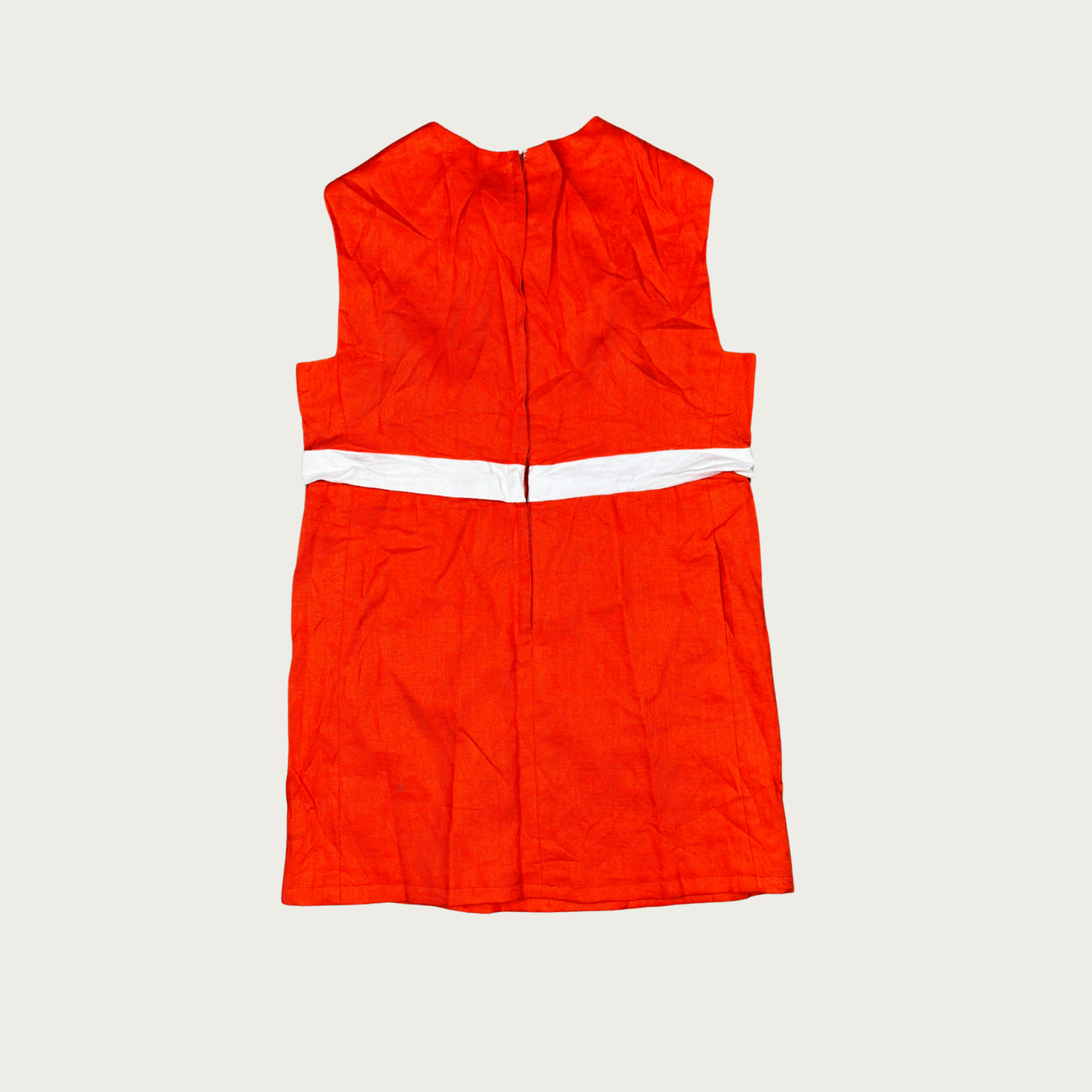 (S) Custom Reworked 60s Red/White Mini Dress
