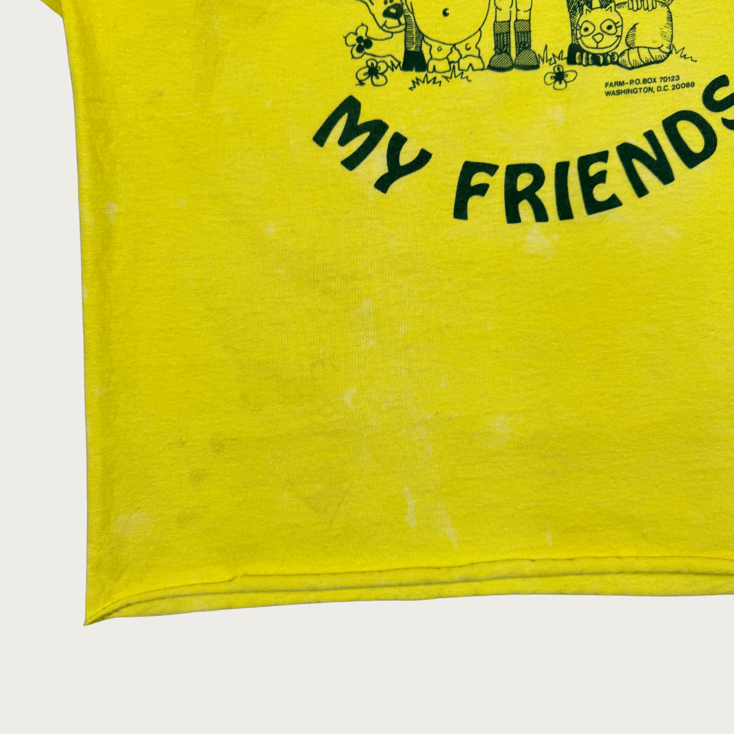 (M) 80s "I Don't Eat My Friends" Cropped Tee