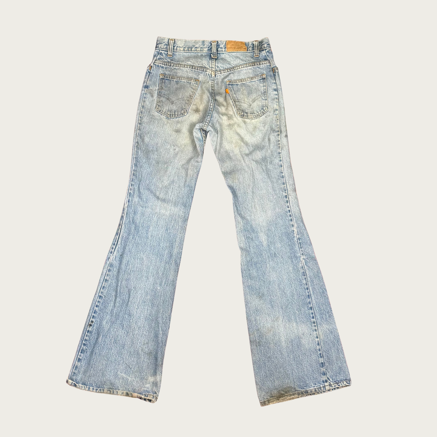 (29") 70s Levi's Orange Tab Light Wash Flares