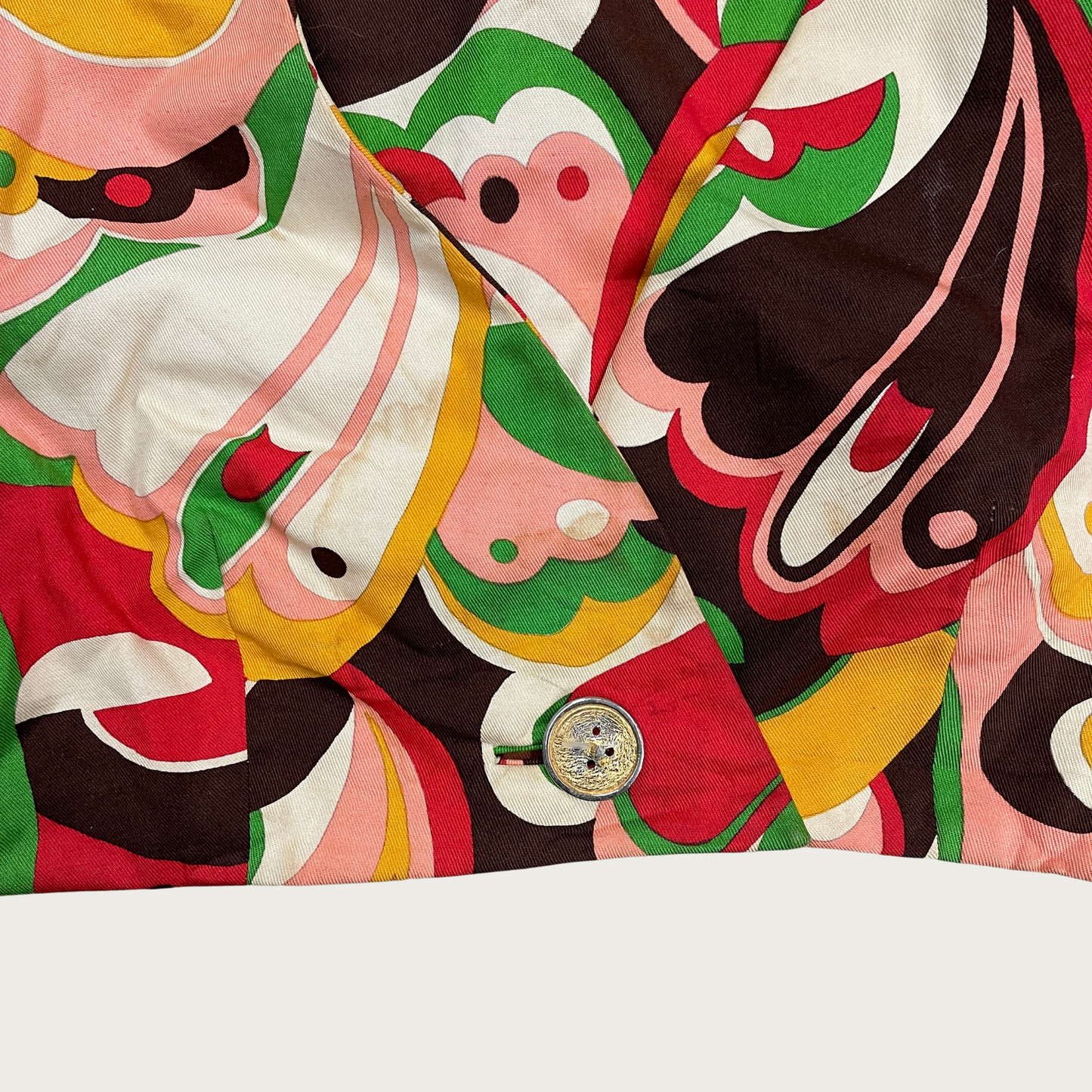 (M) 70s Groovy Pattern Crop Top
