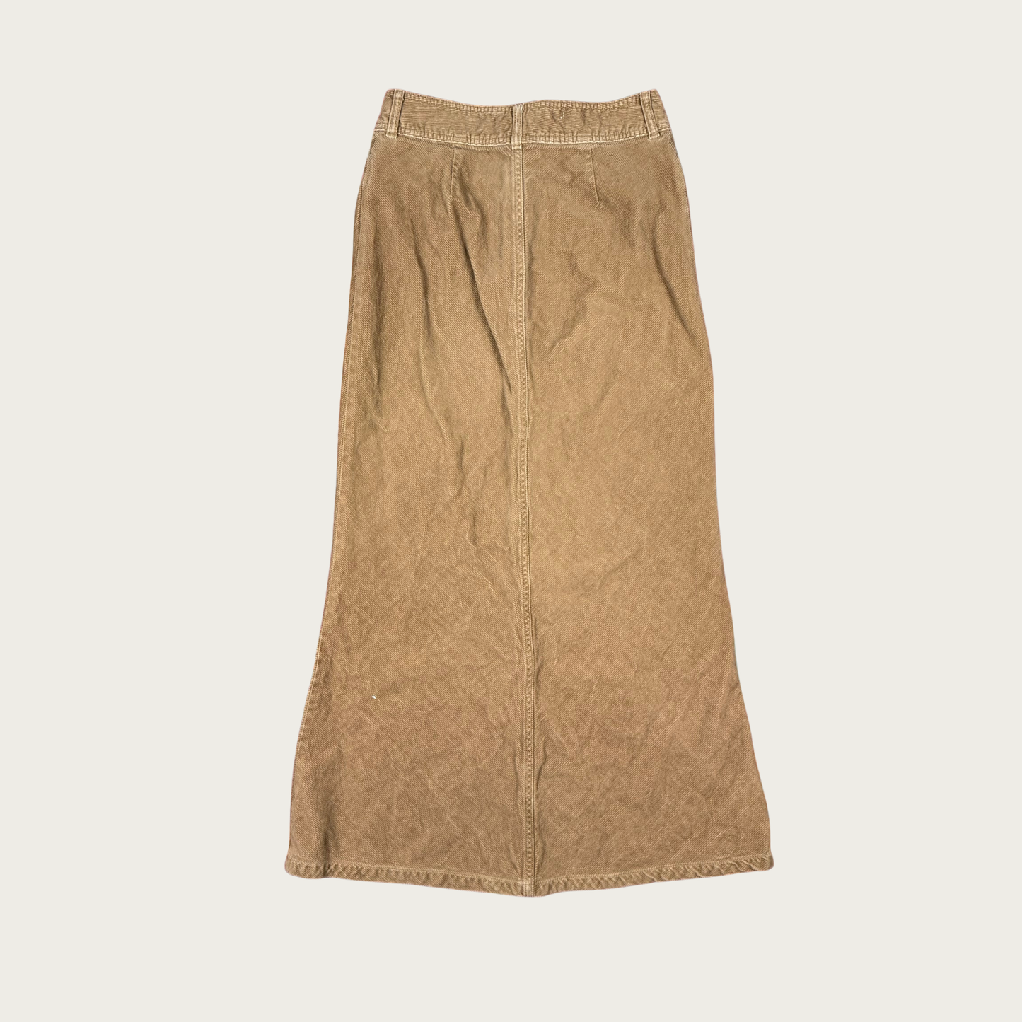 (28") 90s/Y2K Tan Corduroy Maxi Skirt