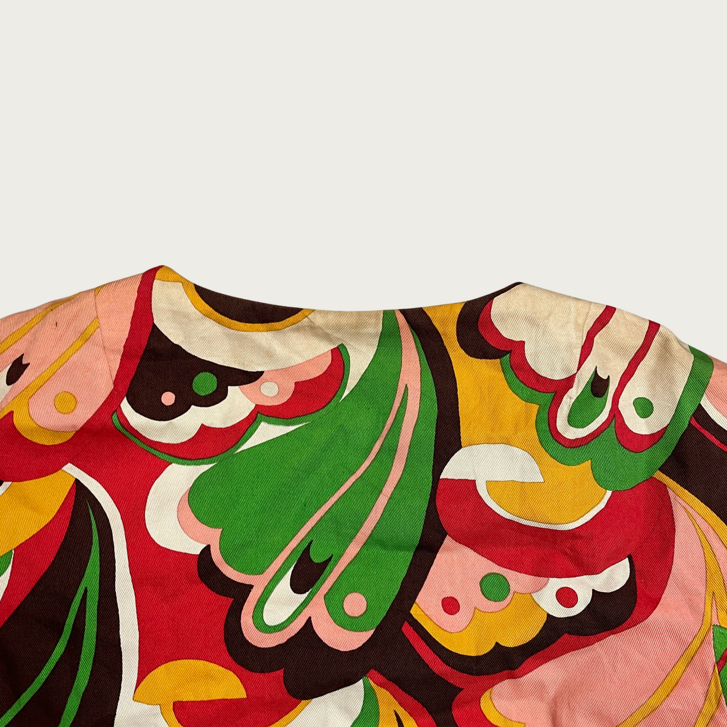 (M) 70s Groovy Pattern Crop Top