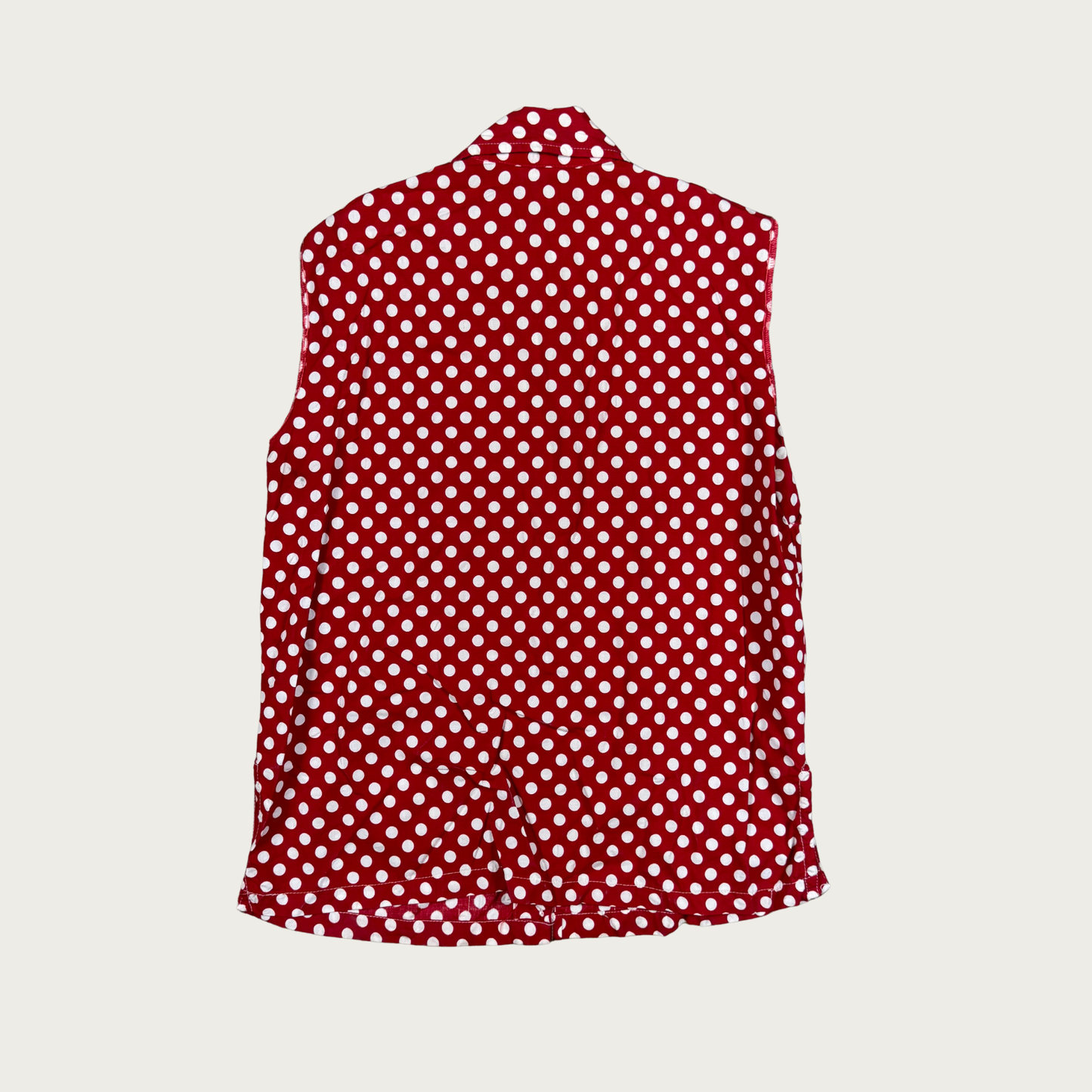 (M/L) 60s Red/White Polka Dot Blouse