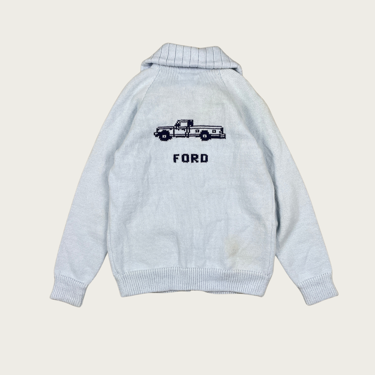 (S/M) Custom Vintage "Jenny" Ford Truck Zip Up Sweater